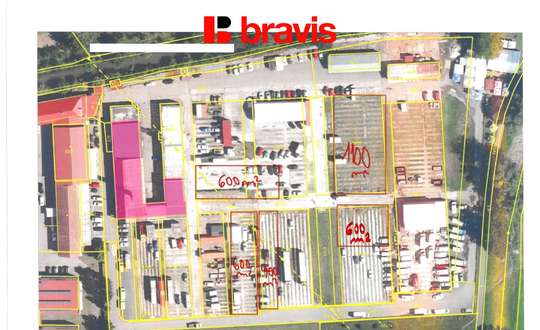 Pronájem volné plochy pozemku 1100 m2 , Brno - Přízřenice, ul. Staré Náměstí