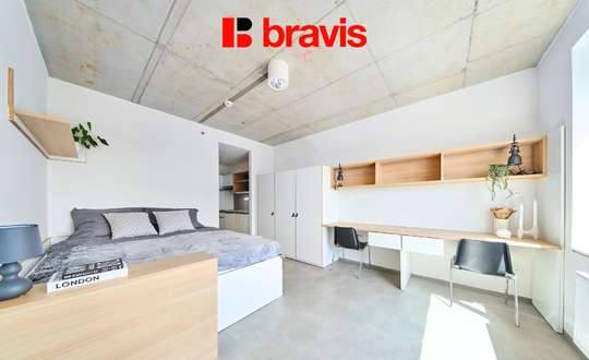 Pronájem moderního, kompletně zařízeného 1+kk, Brno - Trnitá, Dornych