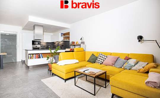 Prodej bytu 3+kk, Brno - Štýřice, ul. Vídeňská, předzahrádka, garážové stání