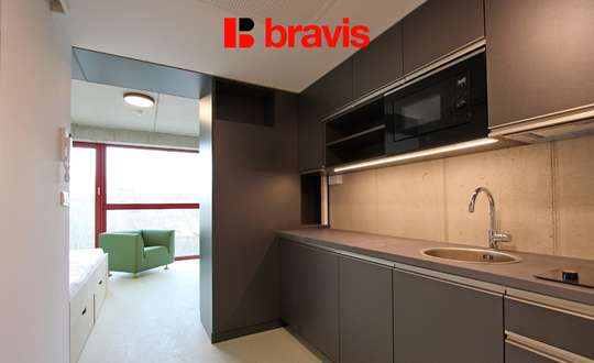 Pronájem moderního, kompletně zařízeného 1+kk, Brno - Trnitá, Dornych