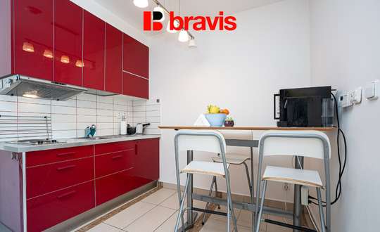 Prodej bytu 1+kk, Brno - Nový Lískovec, ul. Rybnická, zařízený, klimatizace, v blízkosti Campus Square