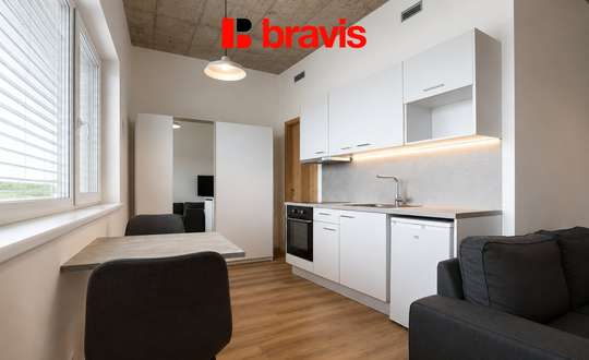 Pronájem nového bytu 1+kk, ulice Bohunická, Brno - Horní Heršpice, sklep, parkování