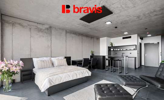 Pronájem 1+kk, Královopolská, Brno: Smart home, wifi, klima a fitness