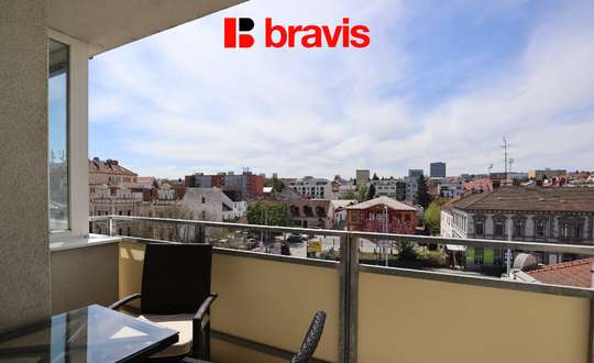 Pronájem nadstandardního bytu 2+kk, Brno – Královo Pole, Nové Semilasso – wellness a internet v ceně, balkon, klimatizace, garáž