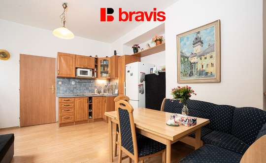 Pronájem bytu 2+kk, Brno - Ponava, ul. Botanická, kompletně zařízený, parkovací stání