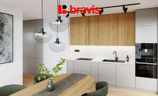 Prodej novostavby luxusního bytu 4+kk, 103,4 m², Horní Heršpice, terasa s dechberoucím výhledem 57,24 m², 2x parkování, sklep