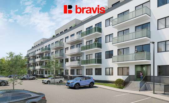 Prodej bytu 1+kk, Blansko - nový bytový dům Zborovce, balkon, investiční příležitost