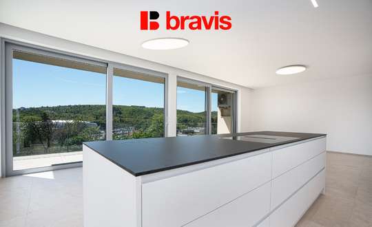 Pronájem bytu 3+kk, Brno - Pisárky, Vinařská ulice, novostavba, klimatizace, terasa, garážové stání