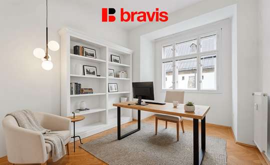 Exkluzivní prodej bytu 3+kk, Brno- centrum, Jakubské náměstí, balkón, zimní zahrada.