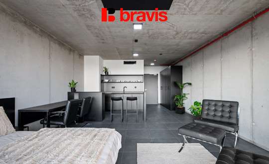 Pronájem 1+kk, Královopolská, Brno: All-in vybavení, wifi, garáž, gym