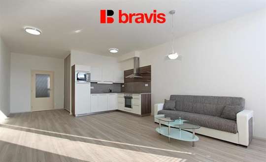 Pronájem bytu 1+kk, Brno - Nový Lískovec, ulice Kamínky, balkon, sklep, zařízený