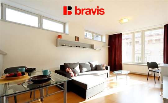 Pronájem bytu 3+kk, ulice Spálená, Brno - Trnitá, zařízený, výtah, možnost garážového stání, v blízkosti Vlněny