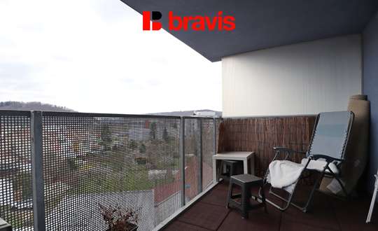 Pronájem bytu 2+kk, ul. Sochorova, Brno - Žabovřesky, novostavba, částečně zařízený, balkon 6m²