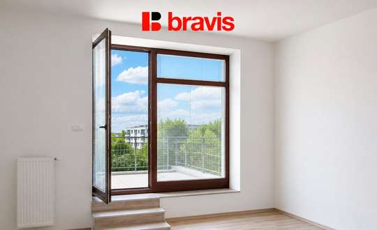 Pronájem bytu 2+kk, Brno - centrum, ulice Tř. KPT Jaroše, terasa, garážové stání