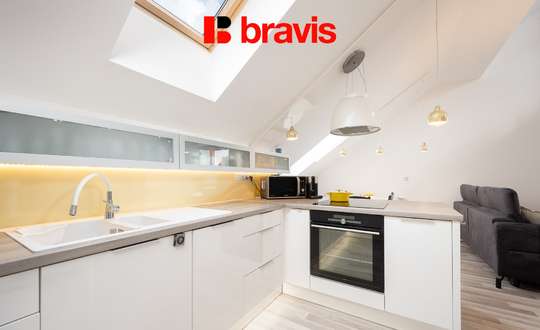 Sale of a modern apartment 2+kk with a gallery, terrace, garage, parking space, Višňová street, Moravany u Brna, 124 m²