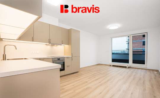 Pronájem bytu 3+kk, Brno - Horní Heršpice, ul. Jižní, novostavba, garážové stání, klimatizace, první nájemník