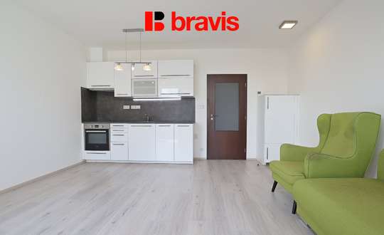 Pronájem bytu 1+kk, Brno - Kamechy, ulice Lišejníková, balkon, sklep