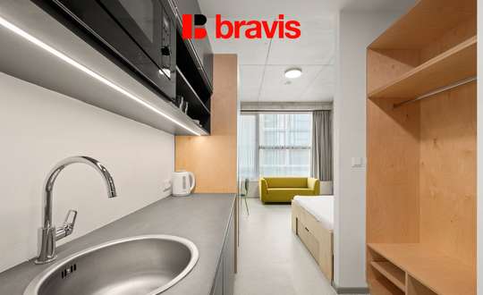 Pronájem moderního zařízeného 1+kk, Brno - Trnitá, Dornych, neplatíte provizi