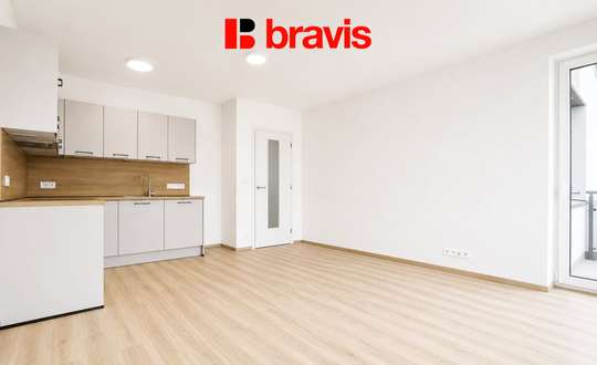 Pronájem bytu 2+kk, ul. Jižní, Brno - Horní Heršpice, novostavba - výhoda prvního nájemníka, balkon, garážové stání