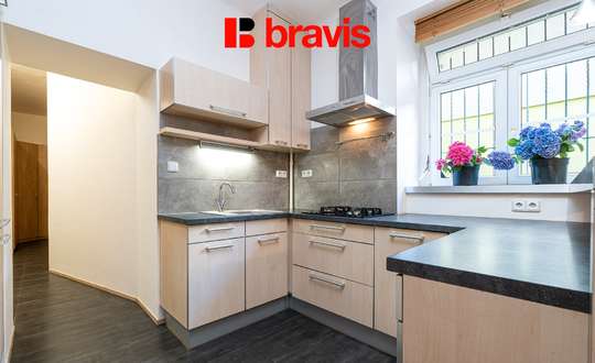 Prodej prostorného bytu 2+kk, ul. Čápkova, Brno - Veveří, společná zahrada, 52 m²