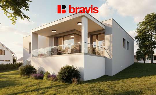 Prodej nedostavěného bungalovu 5+kk s dvojgaráží a terasou, pozemek 551 m² – Bousín, okres Prostějov