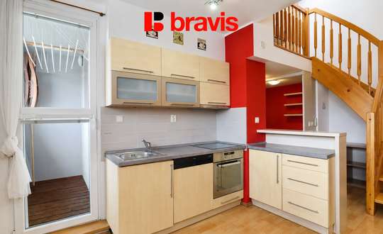 Pronájem bytu 3+kk 63 m², Brno - Černovice, ulice Zvěřinova, klimatizace, zařízený