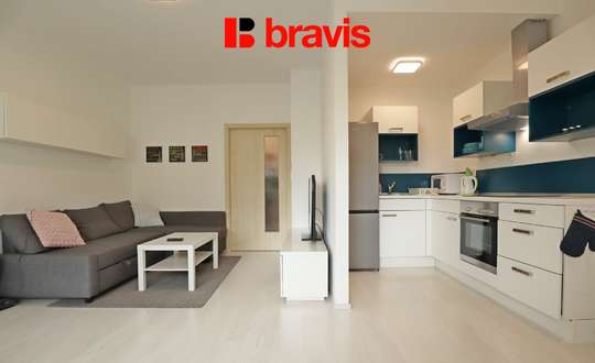 Pronájem bytu 1+kk, Brno - Starý Lískovec, ulice U Leskavy, zařízený, balkon