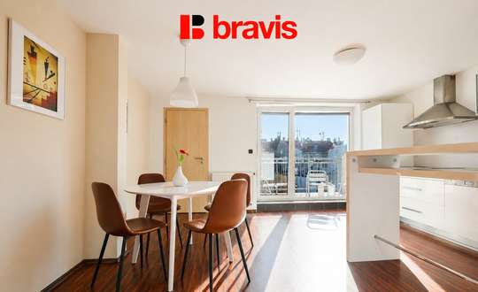 Pronájem bytu 2+kk, 91m² Brno - Královo Pole, ul. Skřivanova, zařízený, terasa, komora