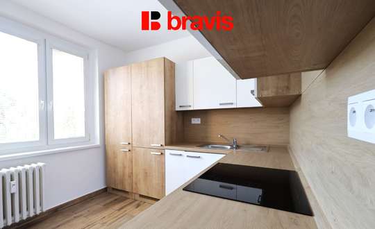 Pronájem bytu 1+1, Brno - Bystrc, lodžie, šatna, částečně zařízený, ul. Kuršova