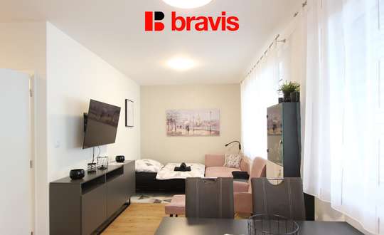 Pronájem bytu 2+kk, Slavkov u Brna, novostavba, zařízené, garážové stání, výborná dostupnost do Brna, ul. Kaunicova