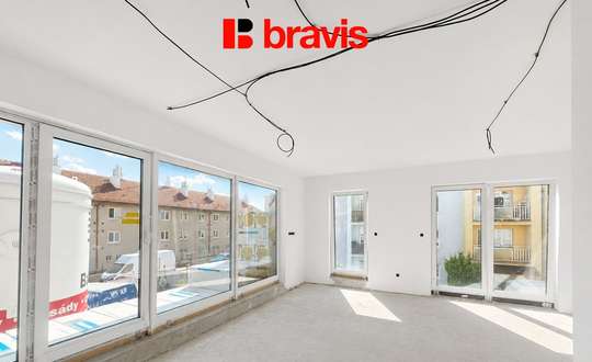 Prodej nadstandardního bytu 3+kk, 55,2 m², Brno- Horní Heršpice, s balkonem 11,7 m², sklepem, možnost parkování