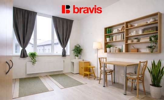 Pronájem slunného bytu 1+kk, Brno - Štýřice, ul. Vídeňská, skvělá lokalita