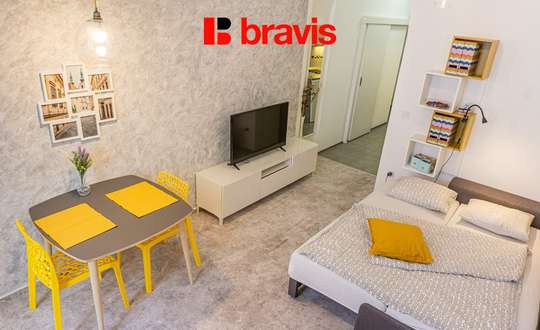 Pronájem bytu 1+1, Brno - Staré Brno, ul. Křížova, zařízený, klidný vnitroblok v blízkosti Mendlova náměstí
