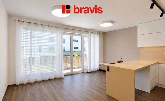 Pronájem bytu 2+kk, Brno - Sadová, ul. Ondřeje Sekory, novostavba, terasa, sklep, garážové stání