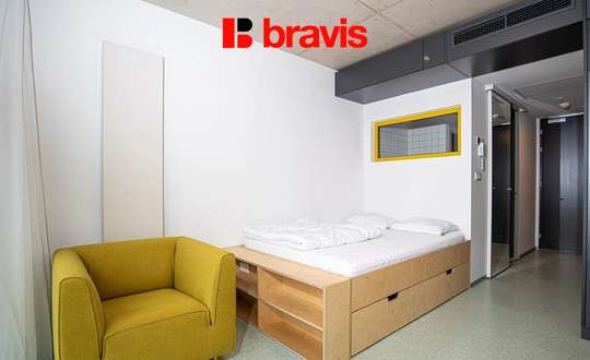 Pronájem moderního zařízeného 1+kk 24 m², Brno - Trnitá, Dornych