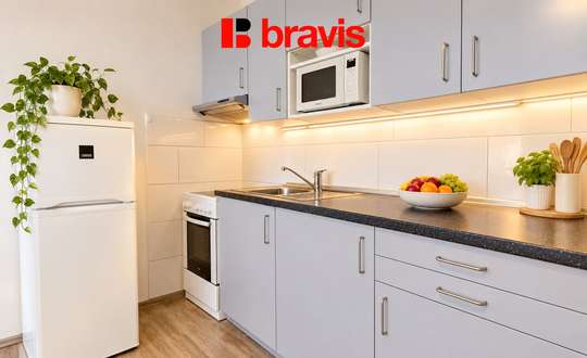 Pronájem bytu 2+kk, ul. Švermova, Brno - Bohunice, lodžie, sklep
