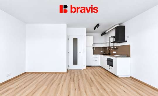 Pronájem bytu 1+kk 39 m² Jižní, Brno - Horní Heršpice, novostavba, balkon, garážové stání