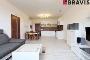 Pronájem zařízeného bytu 3+kk, ul. Lány, Brno - Bohunice, internet a TV, garáž, společná zahrada