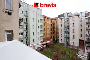 Pronájem bytu 1+1, Brno - střed, ul. Mezírka, balkon, šatna, částečně zařízený