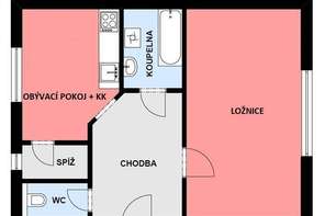 Pronájem bytu 1+1, Brno - centrum, ul. Renneská třída