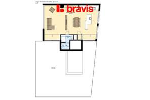 Pronájem luxusního mezonetového bytu 3+kk, ul. Soukenická, Brno - Staré Brno, vybavený, balkon, terasa, vířivka, 2x parkování