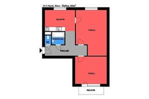 Podnájem bytu 2+1, Brno - Štýřice, nezařízený, balkon, pěkná a klidná lokalita, dobrá dostupnost do centra města, blízko Spielberk Office Center
