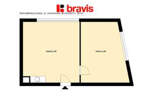 Pronájem moderní kanceláře, 50m2, ul. Jundrovská, Brno - Komín, možnost parkování
