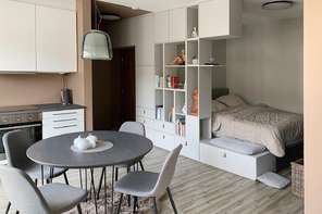 Pronájem bytu 2+kk, Brno - Husovice, Cacovická ulice, zařízený, balkon, sklep, parkování, klimatizace