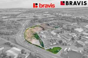 Pronájem lukrativního pozemku 800 m2, u nájezdu na dálnici D1, Brno - Horní Heršpice