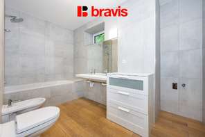 Nice 3+kk apartment for rent, Vranov village, Brno-venkov district, terrace with garden, cellar, two parking spaces, quiet location right next to the forest