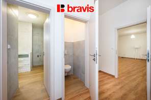 Nice 3+kk apartment for rent, Vranov village, Brno-venkov district, terrace with garden, cellar, two parking spaces, quiet location right next to the forest