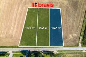 Prodej pozemku "C" o rozloze 1567 m², obec Drásov, okres Brno-venkov, projekt na výstavbu rodinného domu