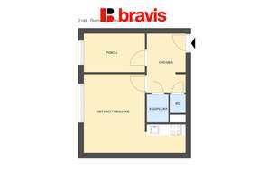 Pronájem bytu 2+kk, Brno - Vinohrady, ulice Blatnická, sklep, kolárna