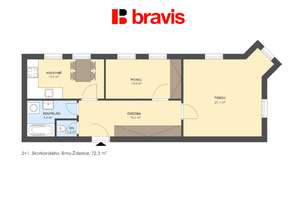 Rent, Flats 2+1, 70 m² - Brno - Židenice